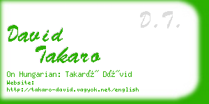 david takaro business card